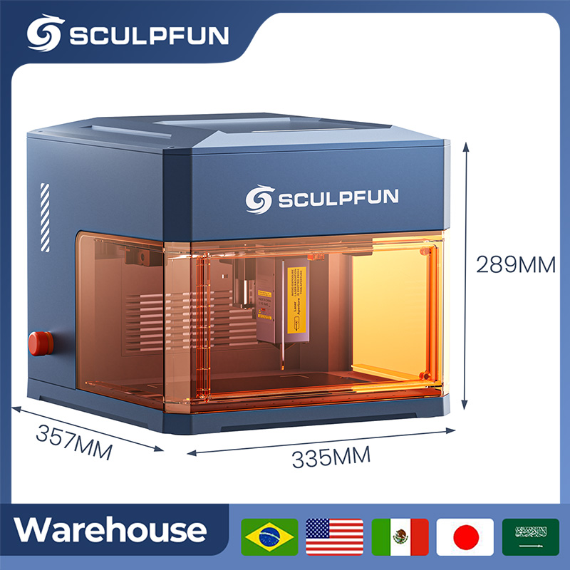 Industrial Laser Engraver - SCULPFUN 12W Diode Laser 1.2W เครื่องเลเซอร์อินฟราเรดแบบพกพา